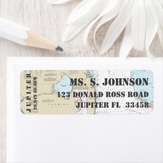 South Florida Home Port Nautical Navigation Chart Etiket (Insitu)