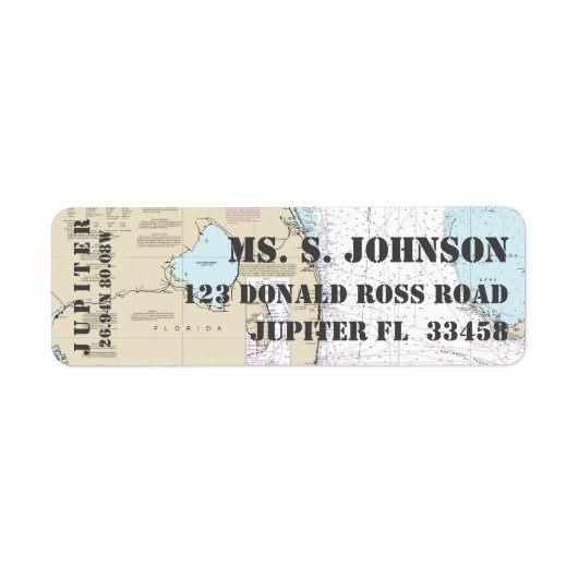 South Florida Home Port Nautical Navigation Chart Etiket (Voorkant)