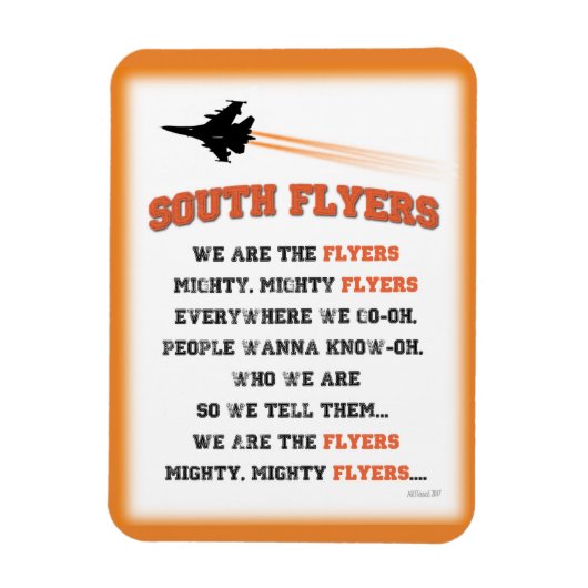 SOUTH FLYERS~"Wij zijn de Flyers" Magneet (Verticaal)
