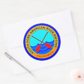 South Fork American River Rafting Californië Ronde Sticker (Envelop)