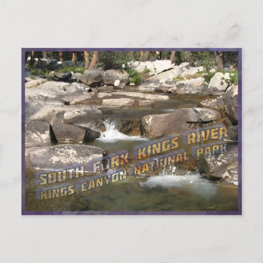 South Fork Kings rivier die de John Muir Trai pass Briefkaart (Voorkant)