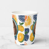 South Fruits foto en naam Papier Papieren Bekers (Rechts)