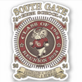 South Gate H.S. Custom-Cut Vinyl Ramsey Sticker (Voorkant)