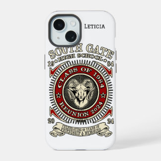 South Gate High School Rams iPhone Hoesje met Naam 15 Case