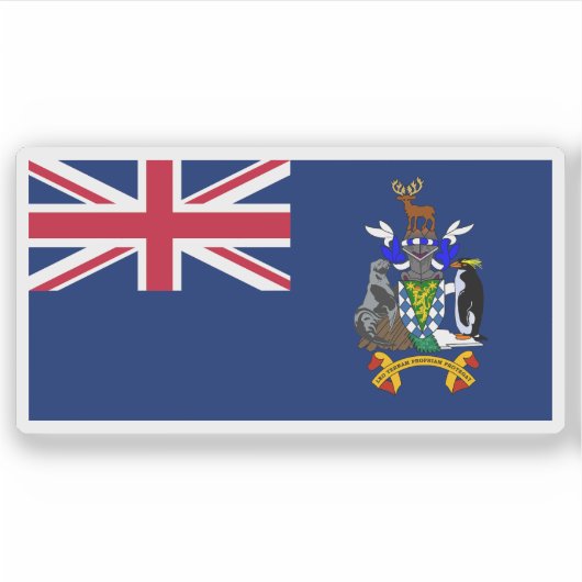 South Georgia and the South Sandwich Islands flag Sticker (Voorkant)