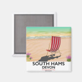 South Hams Devon strandposter Magneet (Voorkant / Achterkant)