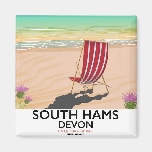 South Hams Devon strandposter Magneet (Voorkant)