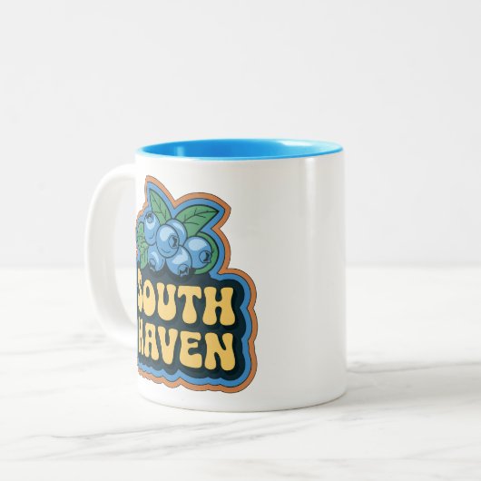South Haven 70s Retro Michigan  Koffie Mok (Voorkant links)
