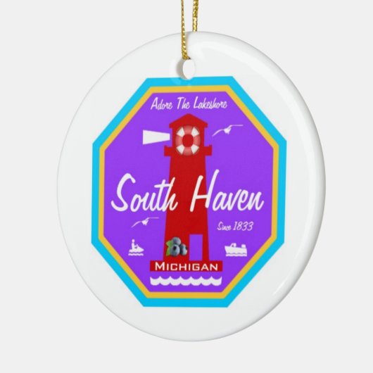 South Haven Keramisch Ornament (Links)