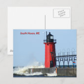 South Haven Lighthouse Briefkaart (Voorkant / Achterkant)