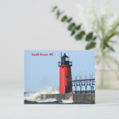 South Haven Lighthouse Briefkaart (Staand voorkant)