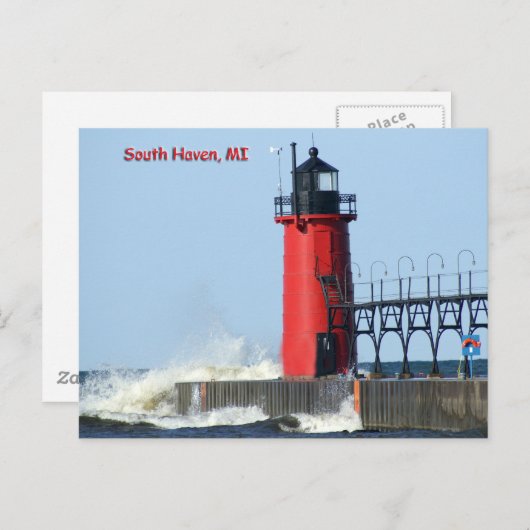 South Haven Lighthouse Briefkaart (Voorkant / Achterkant)