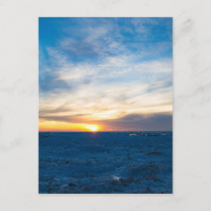 South Haven Lighthouse Frozen Lake Michigan Briefkaart