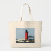 South Haven Lighthouse Grote Tote Bag (Voorkant)