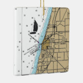 South Haven MI-kaart Keramisch Ornament (Rechts)