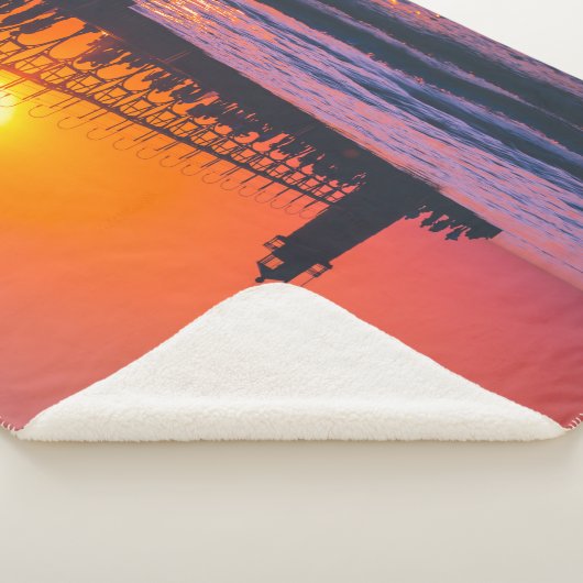 South Haven, MI Lighthouse Sherpa Blanket Sherpa Deken (3/4)