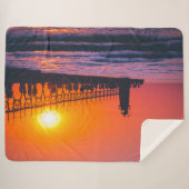 South Haven, MI Lighthouse Sherpa Blanket Sherpa Deken (Voorkant (horizontaal))