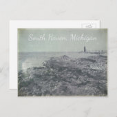 South Haven, Michigan Icebergs vuurtoren Briefkaart (Voorkant / Achterkant)