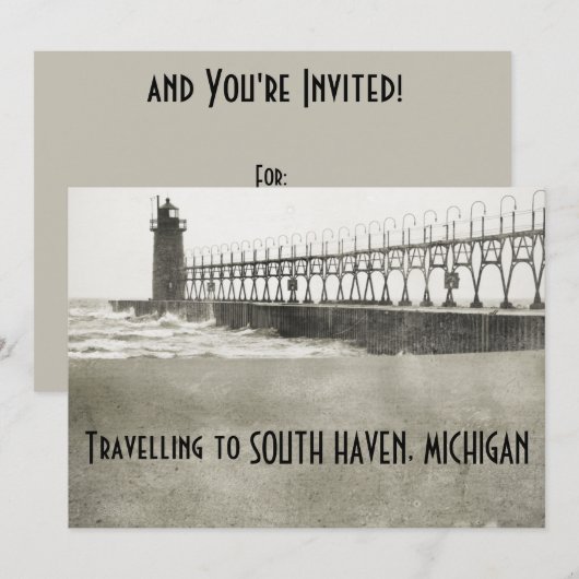 South Haven Michigan Kaart (Voorkant / Achterkant)