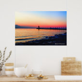 South Haven, Michigan Lighthouse 36"X24"-Poster Poster (Keuken)
