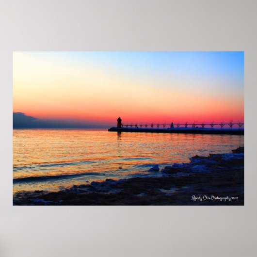 South Haven, Michigan Lighthouse 36"X24"-Poster Poster (Voorkant)