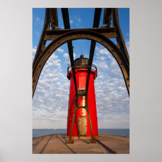 South Haven, Michigan Lighthouse en Catwalk Print