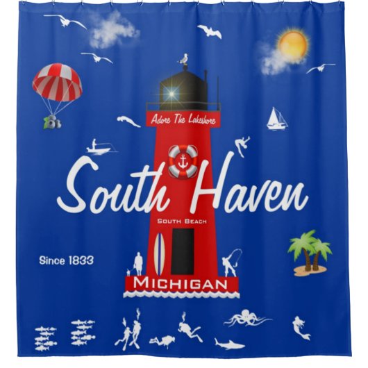 South Haven, Michigan Shower Curtain Douchegordijn (Voorkant)