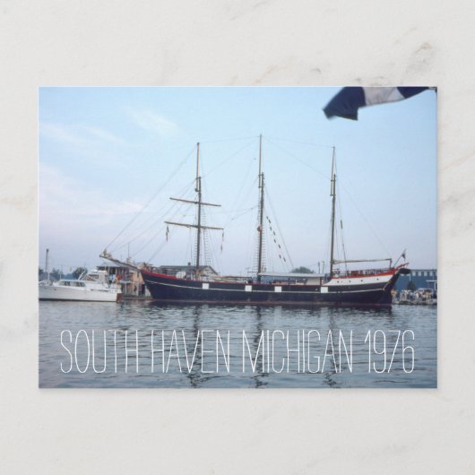 South Haven Michigan Tall Ship 1976, Verenigde Sta Briefkaart (Voorkant)
