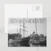 South Haven Michigan Tall Ship 1976, Verenigde Sta Briefkaart (Voorkant / Achterkant)
