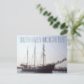 South Haven Michigan Tall Ship 1976, Verenigde Sta Briefkaart (Staand voorkant)