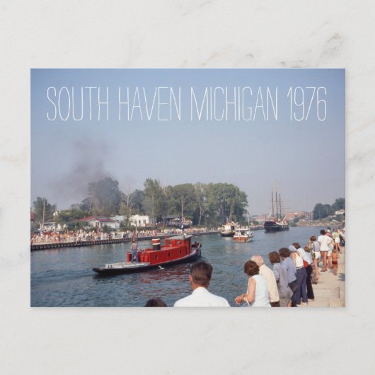 South Haven Michigan Tugboat 1976 Briefkaart (Voorkant)
