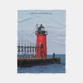South Haven South Pierhead Light-deken Fleece Deken (Voorkant)