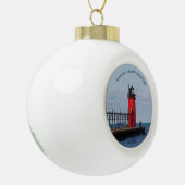 South Haven South Pierhead Light Keramische Bal Ornament (Links)