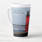 South Haven South Pierhead Light latte mok (Linkerhoek)