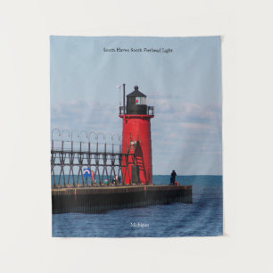 South Haven South Pierhead Light tapestry Wandkleed