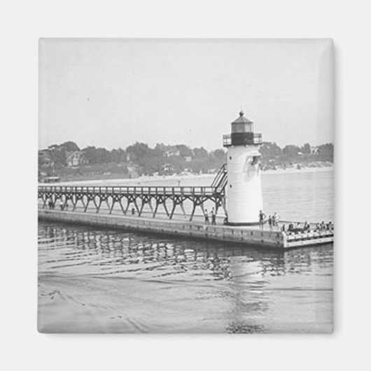 South Haven South Pierhead Lighthouse Magneet (Voorkant)