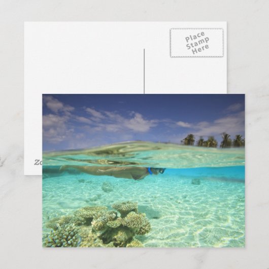 South Huvadhoo Atoll, Southern Maldives, Indian Briefkaart (Voorkant / Achterkant)