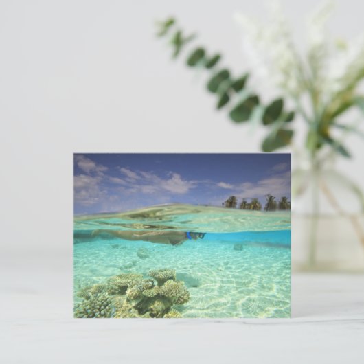 South Huvadhoo Atoll, Southern Maldives, Indian Briefkaart (Staand voorkant)