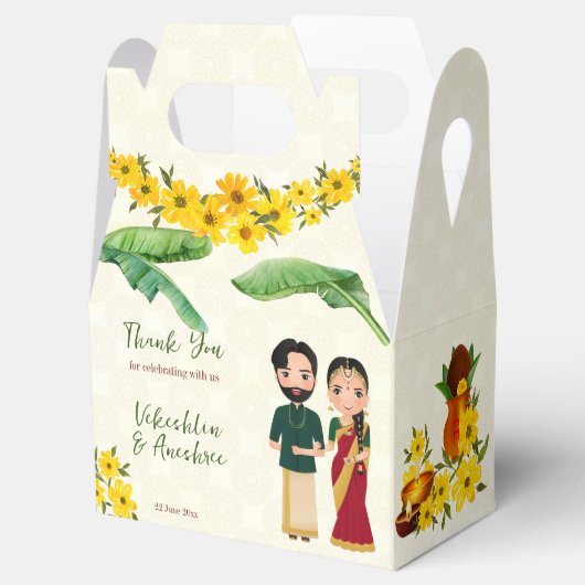 South Indian Tamil Telugu bruiloft Bedankdoosjes (Geopend)