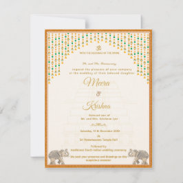 South Indian Temple Wedding Invitation Suite Kaart