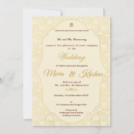 South Indian Wedding Invitation  Kaart
