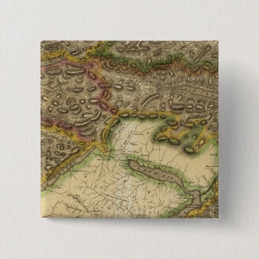 South Inverness Shire Vierkante Button 5,1 Cm (Voorkant)