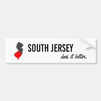 "South Jersey doet het beter" NJ Bumpersticker