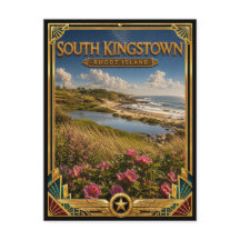 South Kingstown Rhode Island Vintage Art Deco Goud