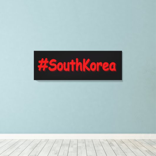 "#South Korea" Cute Design. Bestel nu Canvas Afdruk (Insitu (Houten vloer))