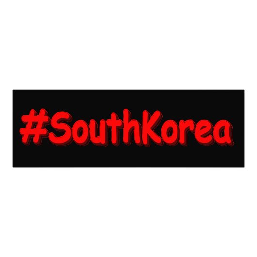 "#South Korea" Cute Design. Bestel nu Foto Afdruk (Voorkant)