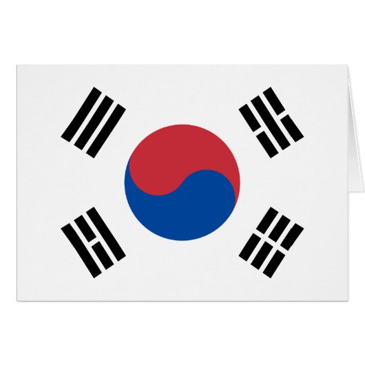 South Korea Flag (Voorkant Horizontaal)