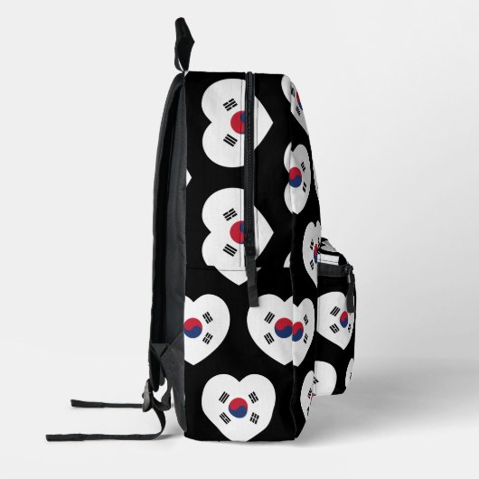South Korea Flag Heart Bedrukte Rugzak (Links)