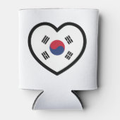 South Korea Flag Heart Blikjeskoeler (Voorkant)