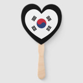 South Korea Flag Heart Handwaaier (Achterkant)